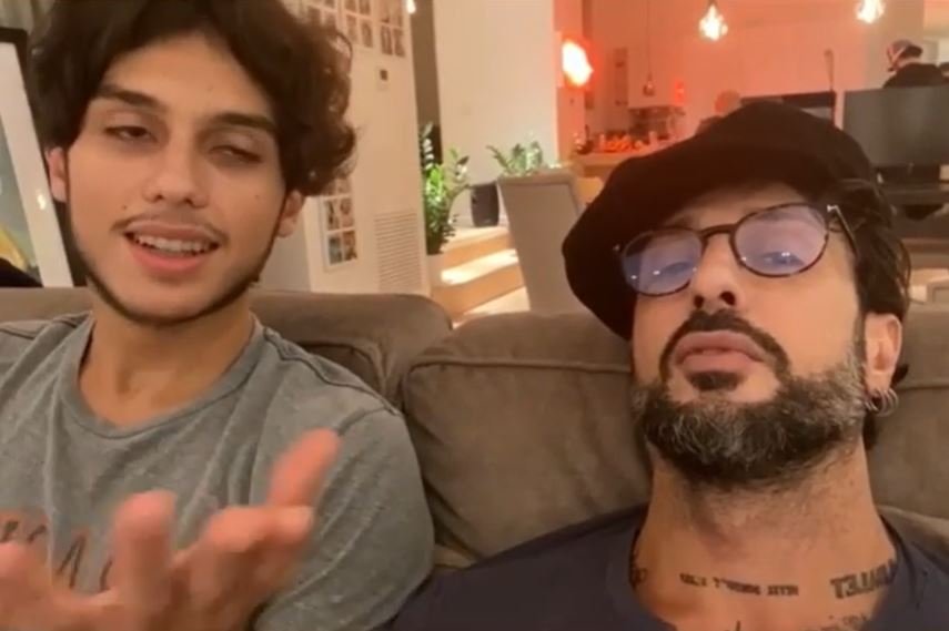 Fabrizio Corona e il figlio Carlos