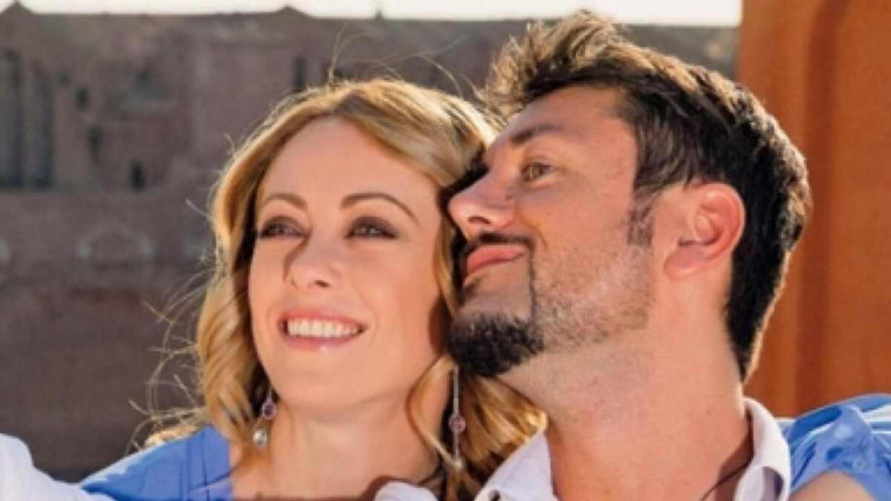 Giorgia Meloni ed il marito Andrea Giambruno