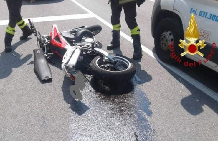 Incidente stradale in moto nel Milanese