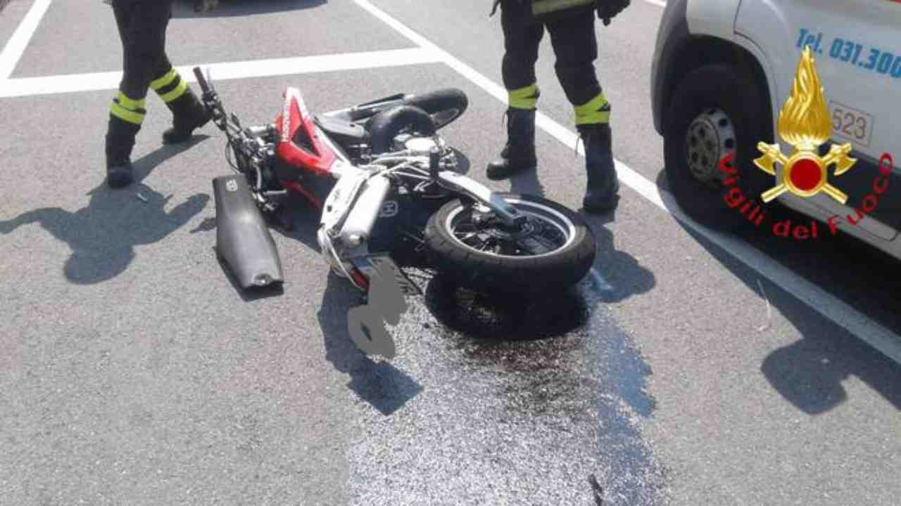 Incidente stradale in moto nel Milanese