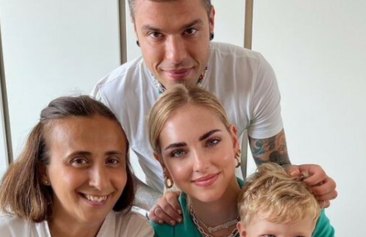 Fedez con Chiara Ferragni e Tata Rosalba