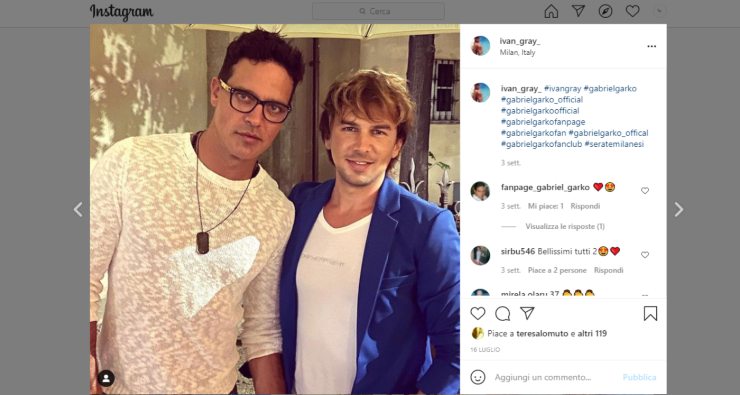 Screenshot Gabriel Garko e Ivan Gray 