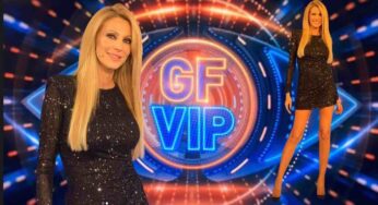 Grande Fratello Vip, Adriana Volpe scopre le gambe: il suo minidress da capogiro