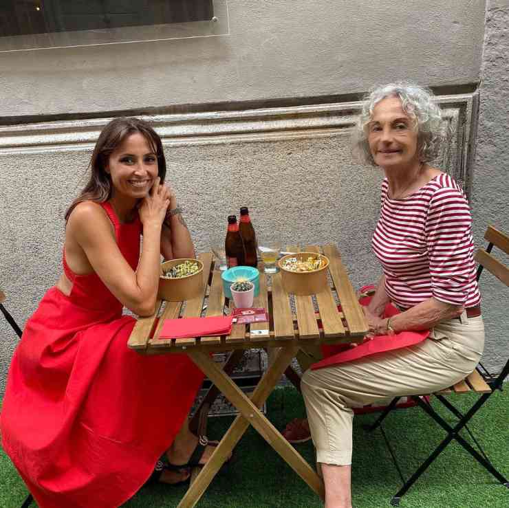 Benedetta Parodi con la madre a Milano