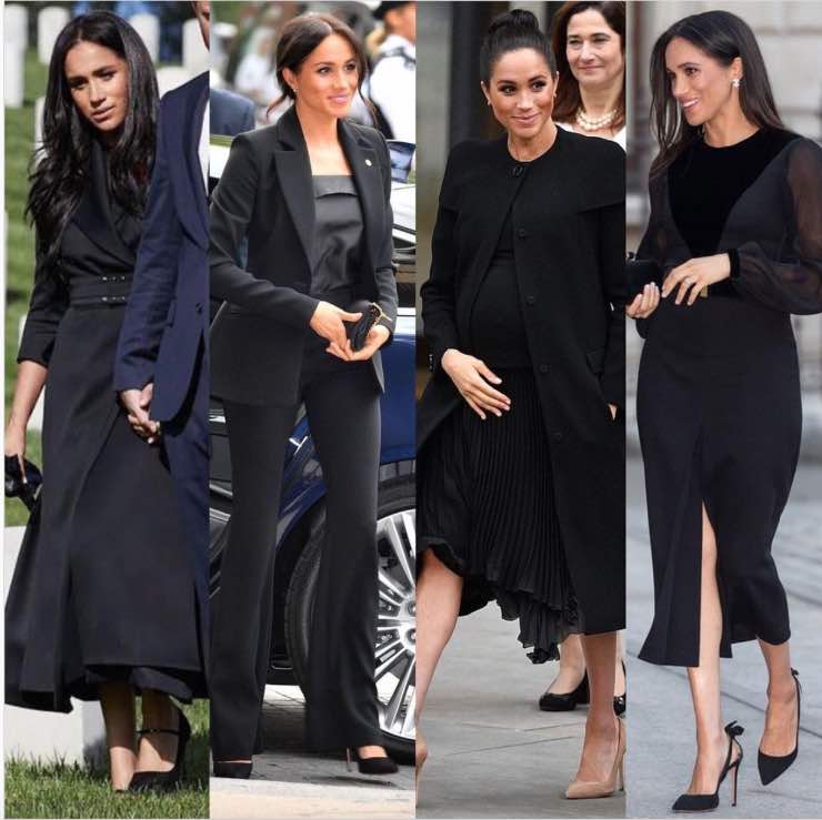 Meghan Markle outfit nero