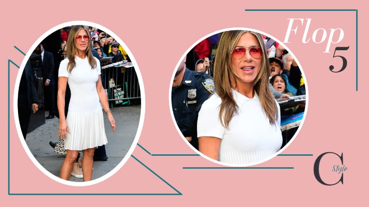 Jennifer Aniston con outfit bianco