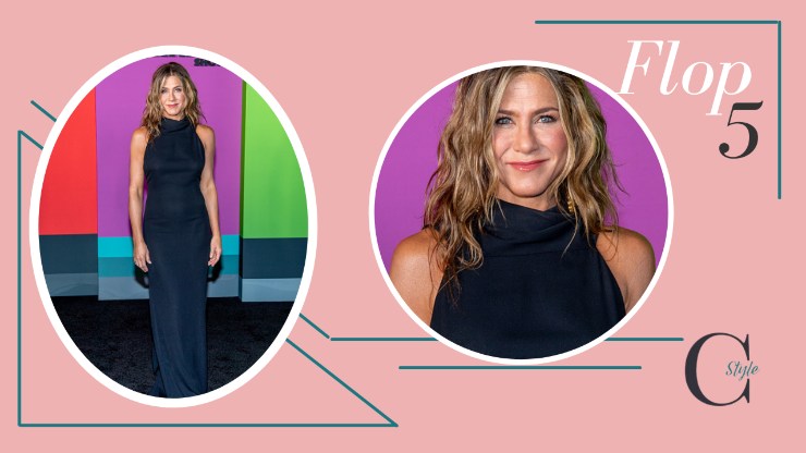 Jennifer Aniston con abito blu