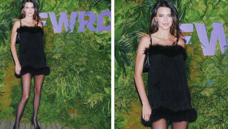 Kendall Jenner in abito nero