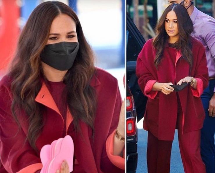 Meghan Markle in outfit rosso