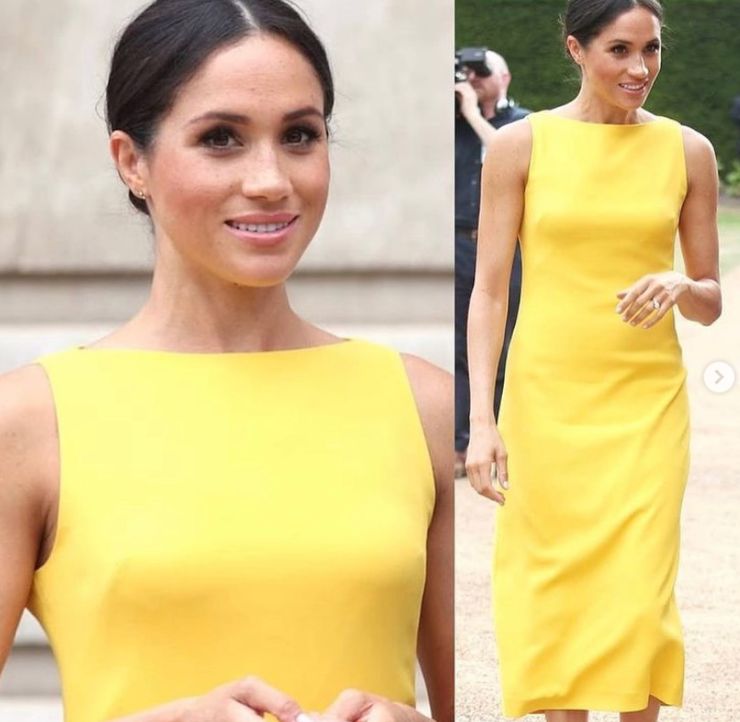 Meghan Markle con abito giallo