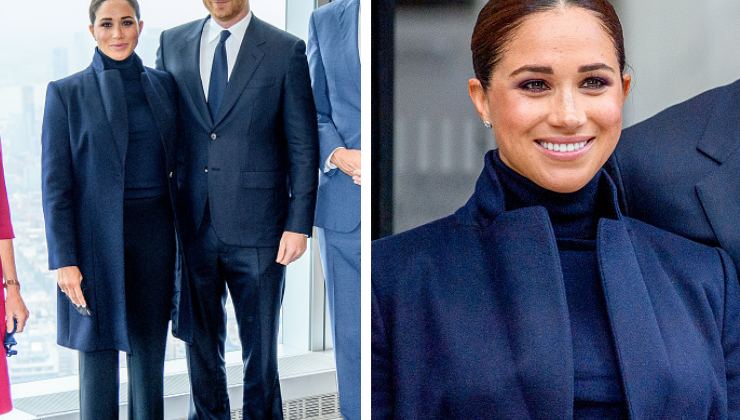 Meghan Markle con outfit blu
