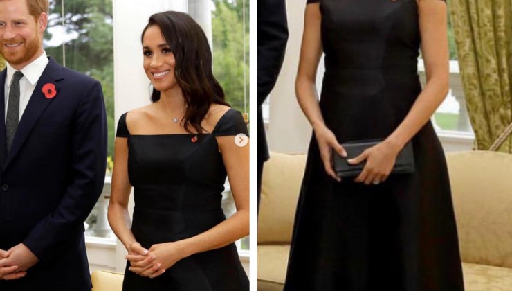 Meghan Markle con abito nero