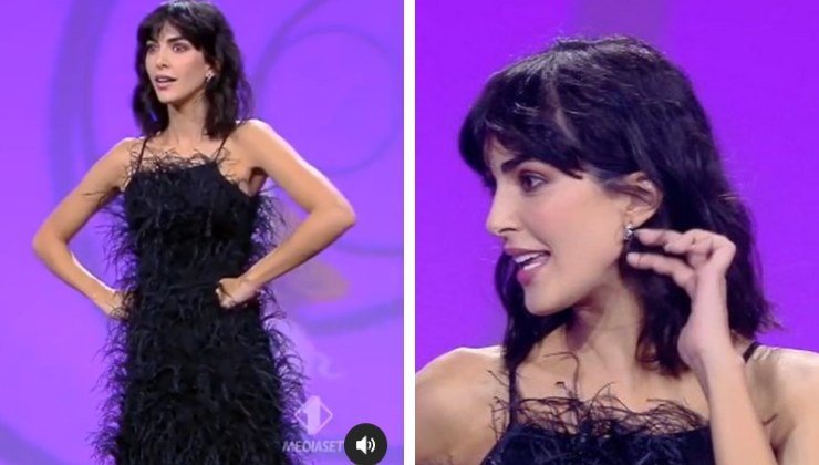 Rocío Muñoz Morales con outfit nero alle Iene