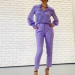 Rossella Brescia outfit lilla
