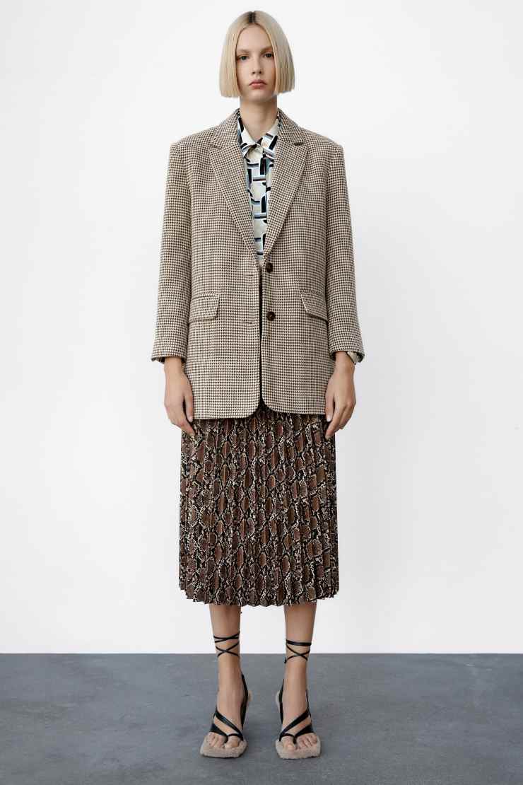 blazer pied de pule zara collezione autunno 2021 