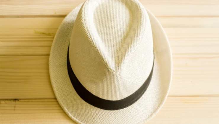 cappello fedora bianco