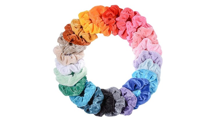 scrunchies colorati per capelli