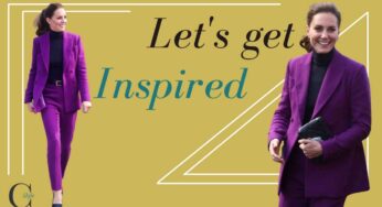 Kate Middleton e il suo tailleur viola, una lezione di moda per questo autunno 2021