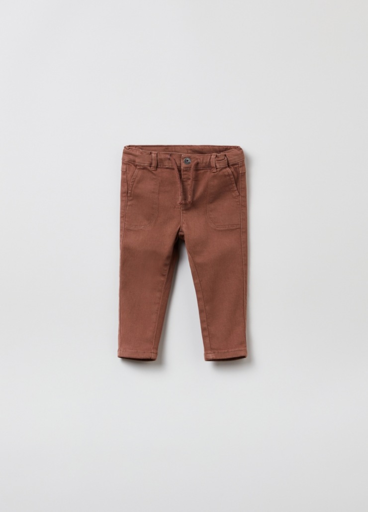 pantalone twill cotone