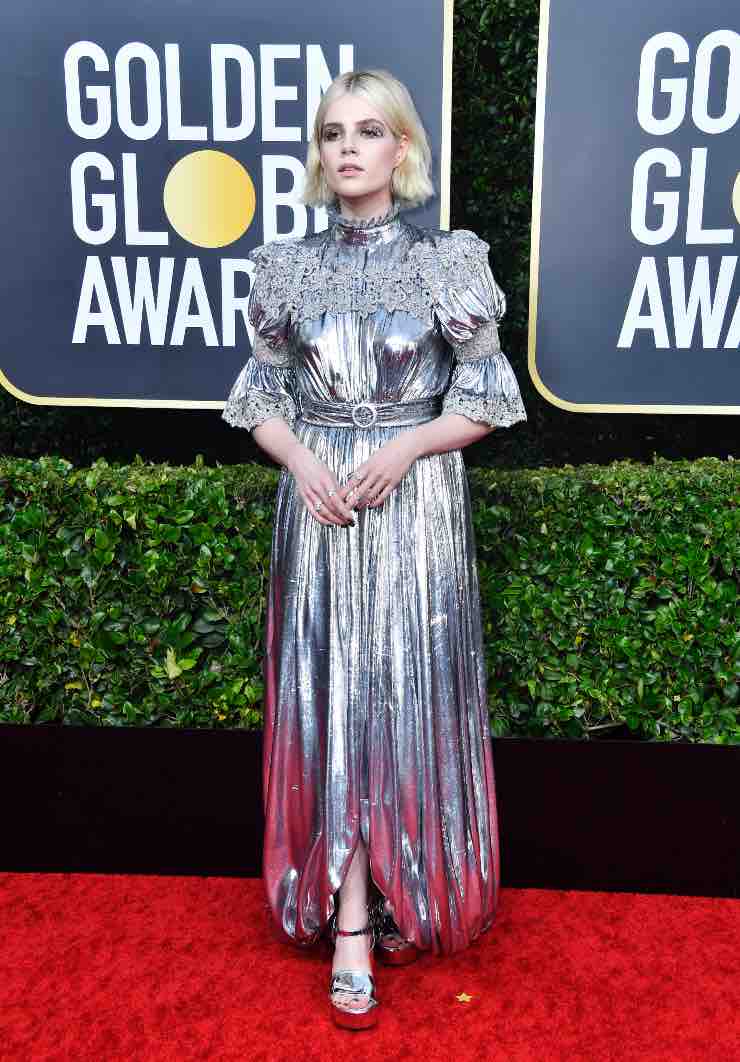 Lucy Boynton silver golden globe