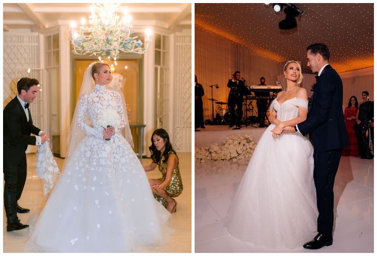 abito da sposa vaporoso Paris Hilton