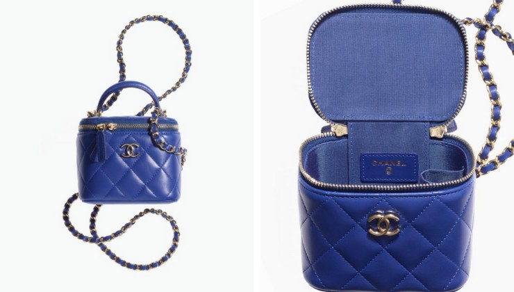 borsa blu Chanel