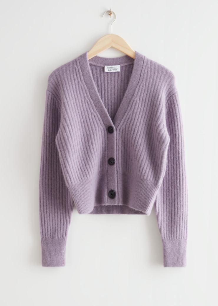 cardigan lavanda &Other Stories 