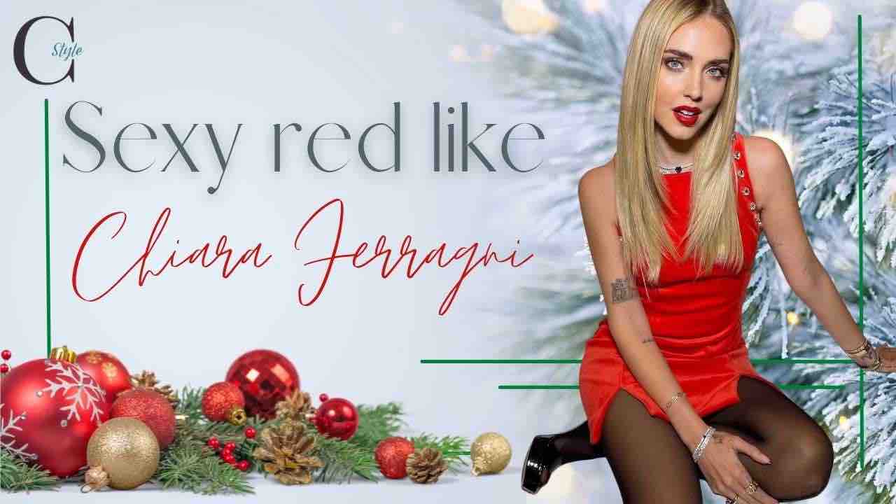 Chiara Ferragni vestito natale rosso