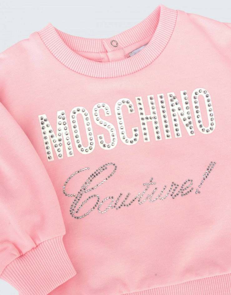 felpa rosa moschino