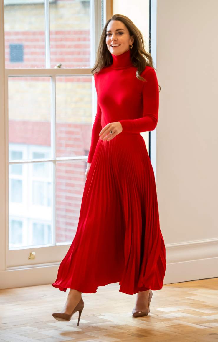 kate middleton in rosso