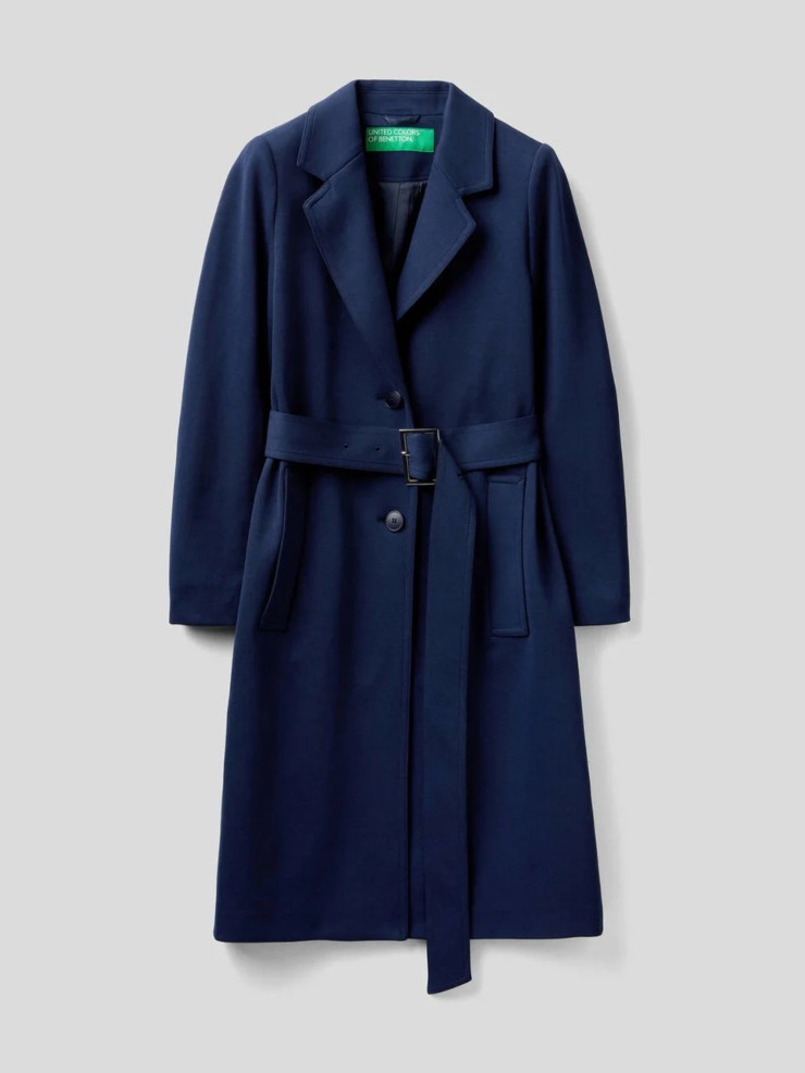 trench inverno benetton per verde e blu