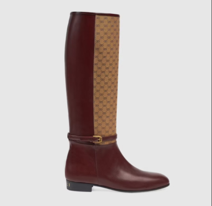 stivaletto bordeaux gucci