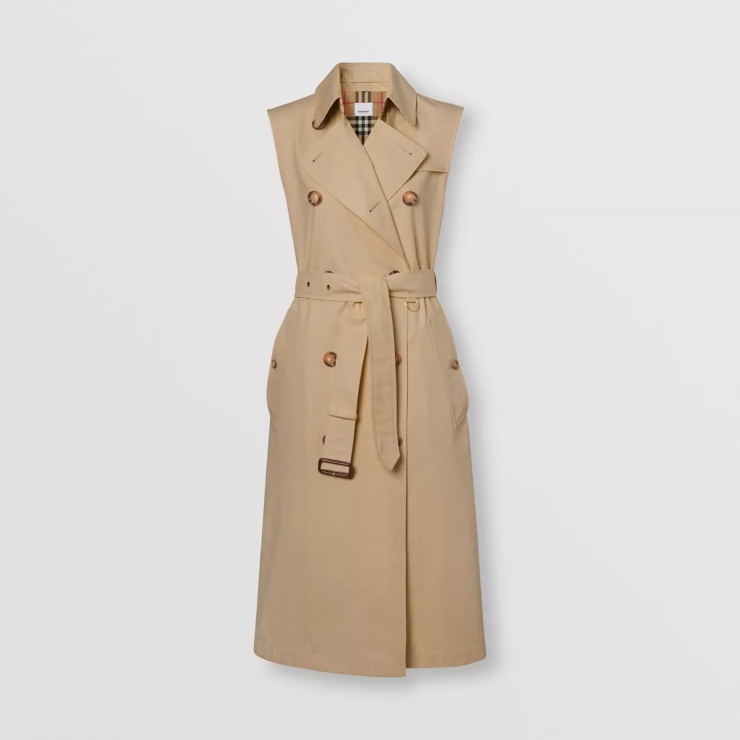 trench senza maniche burberry