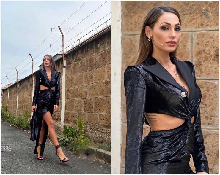 Anna Tatangelo vestito paillettes