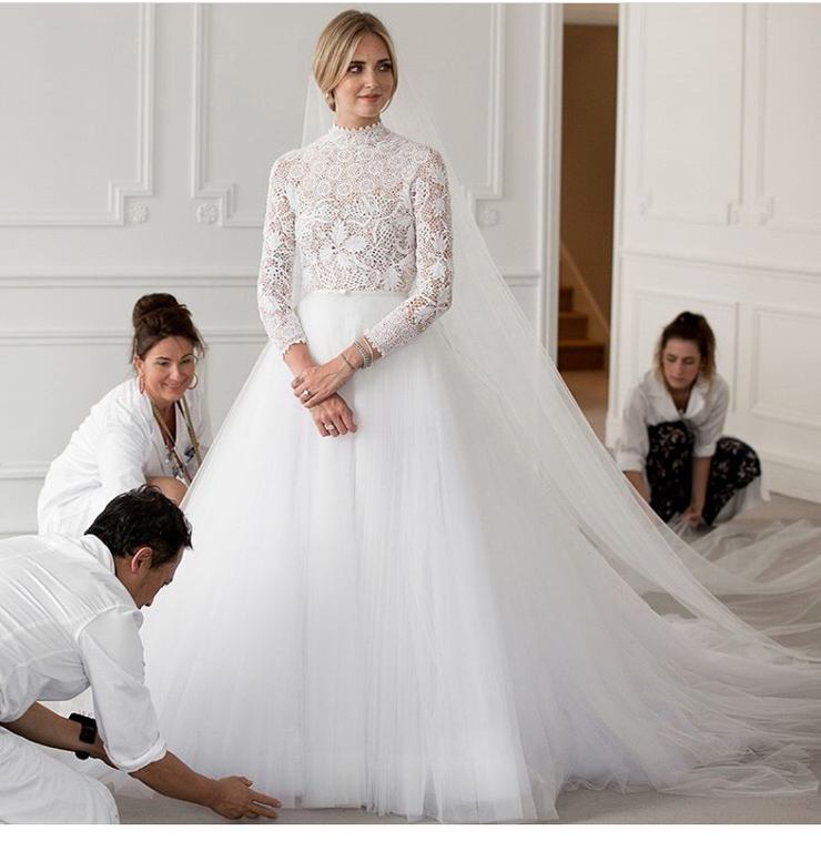 Chiara Ferragni in abito da sposa