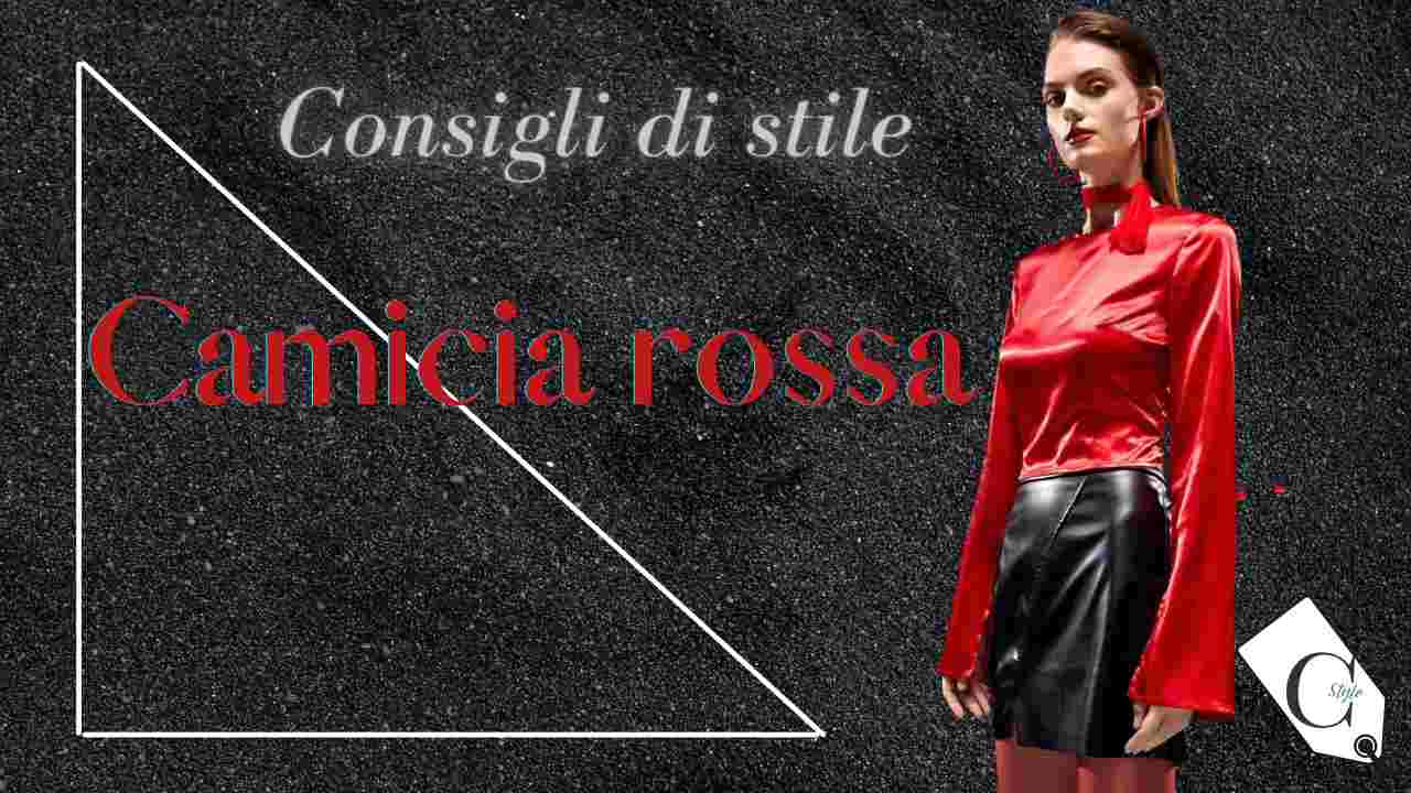 camicia rossa donna