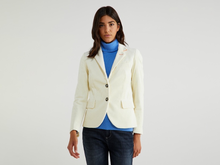 blazer benetton bianco