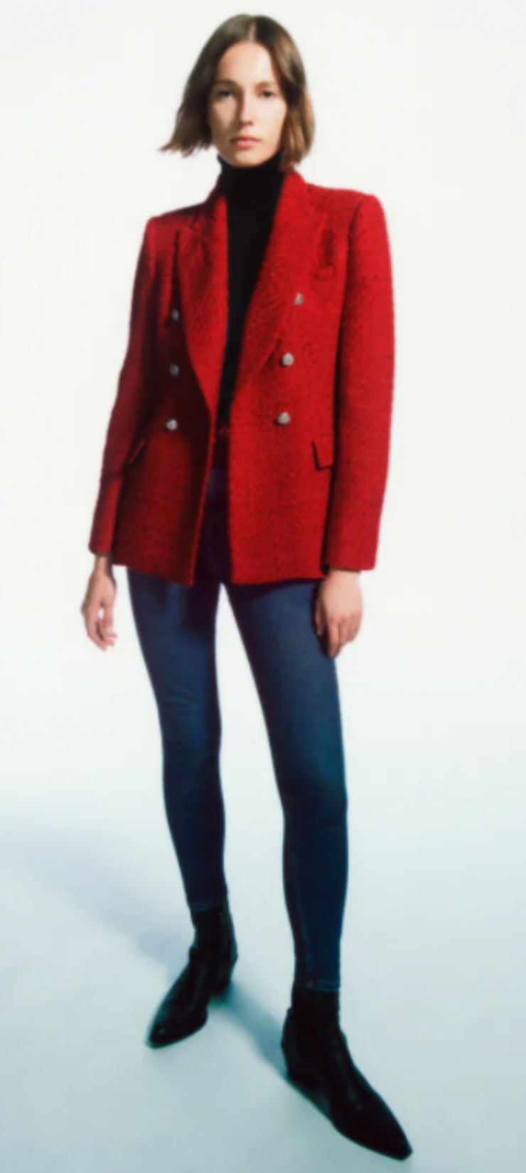 blazer rosso zara 