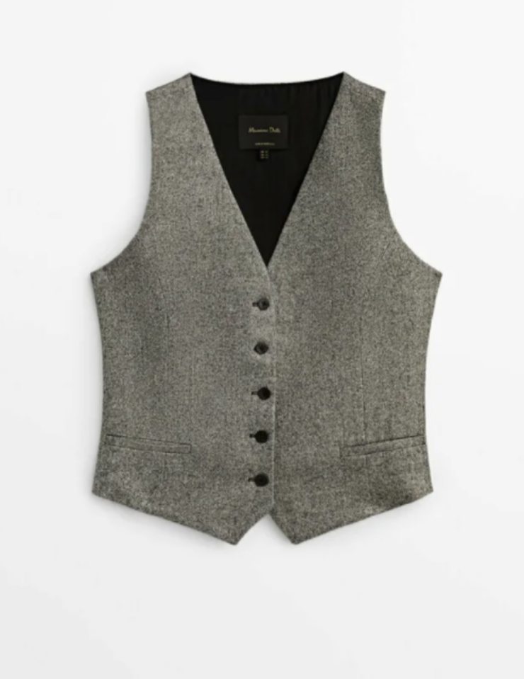 gilet grigio da donna