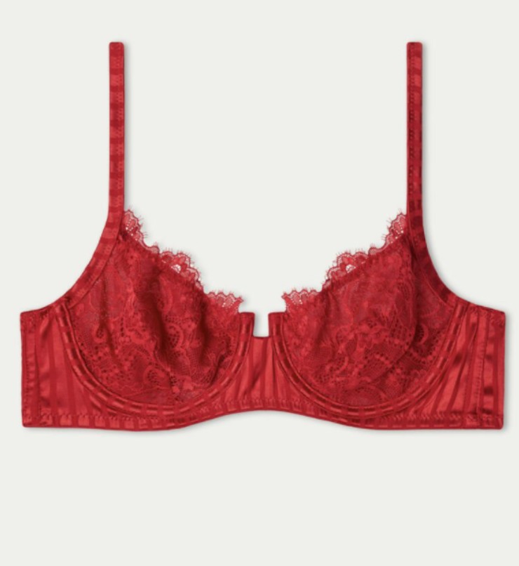 reggiseno rosso balconcino tezenis