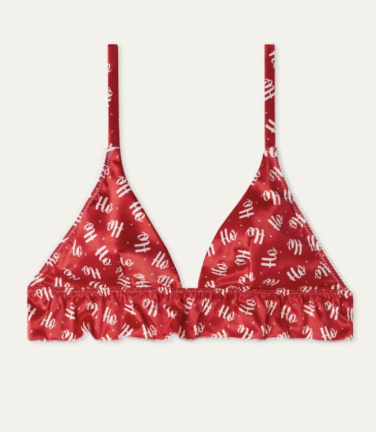 reggiseno rosso con scritte tezenis 