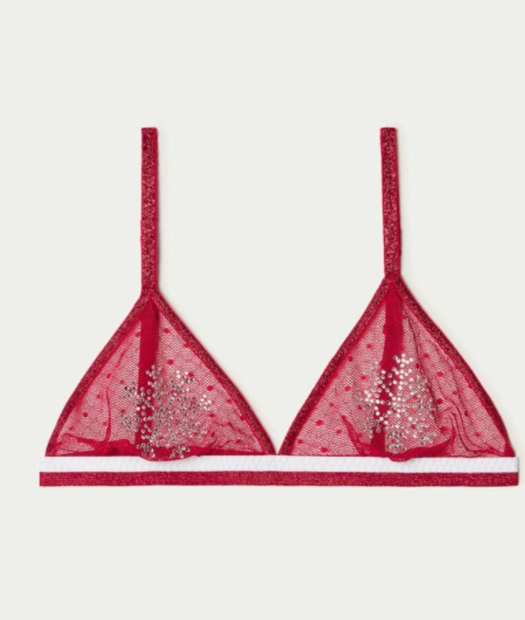 reggiseno rosso triangolo tezenis