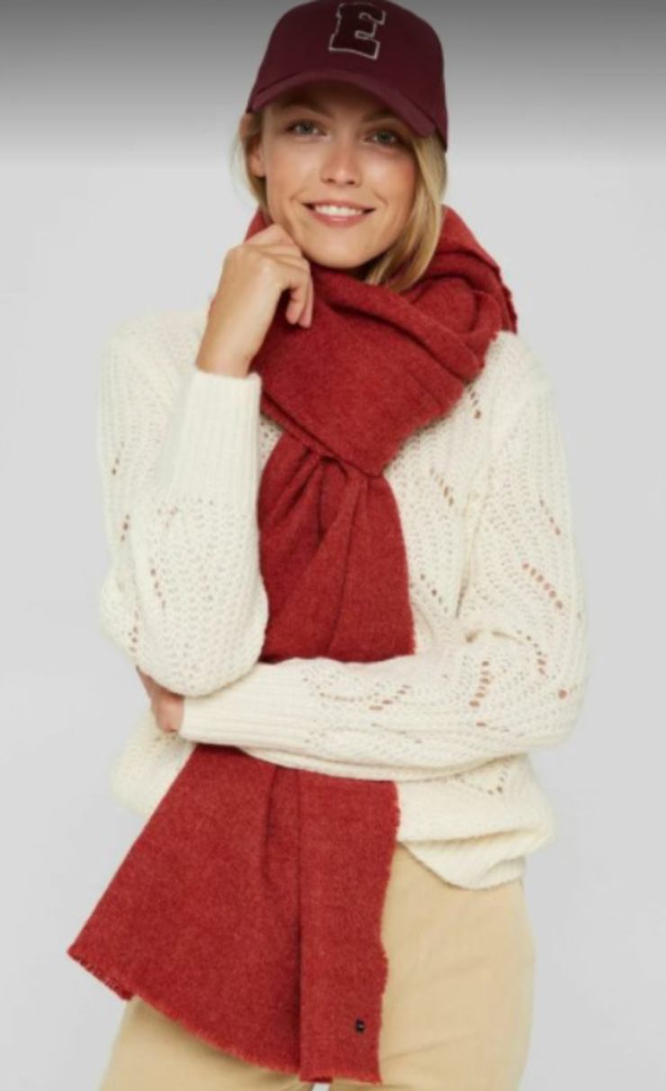 sciarpa rossa invernale da donna