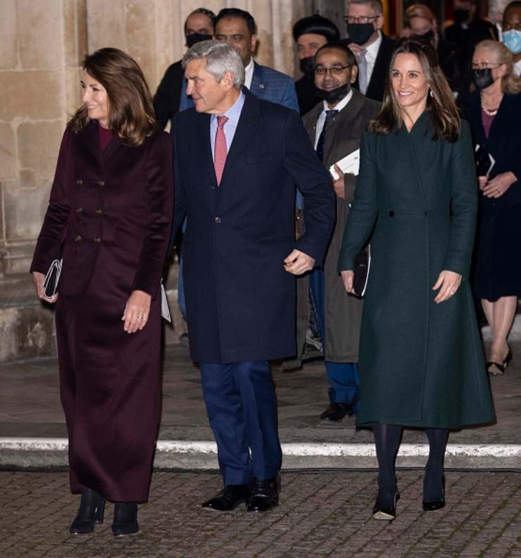 Carole, Michael e Pippa Middleton a Londra