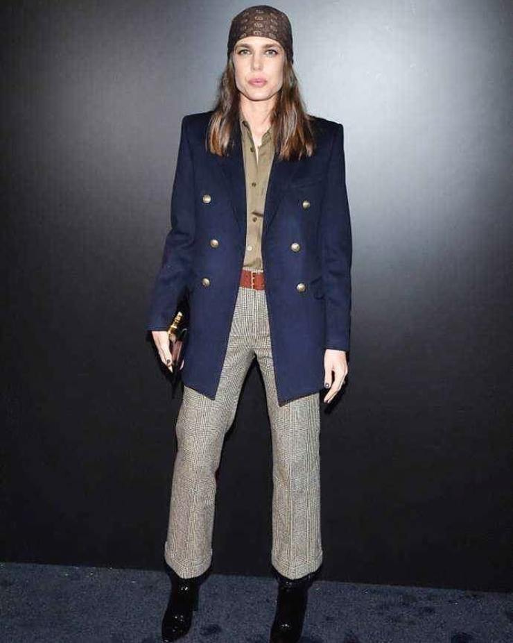 Charlotte Casiraghi in Saint Laurent