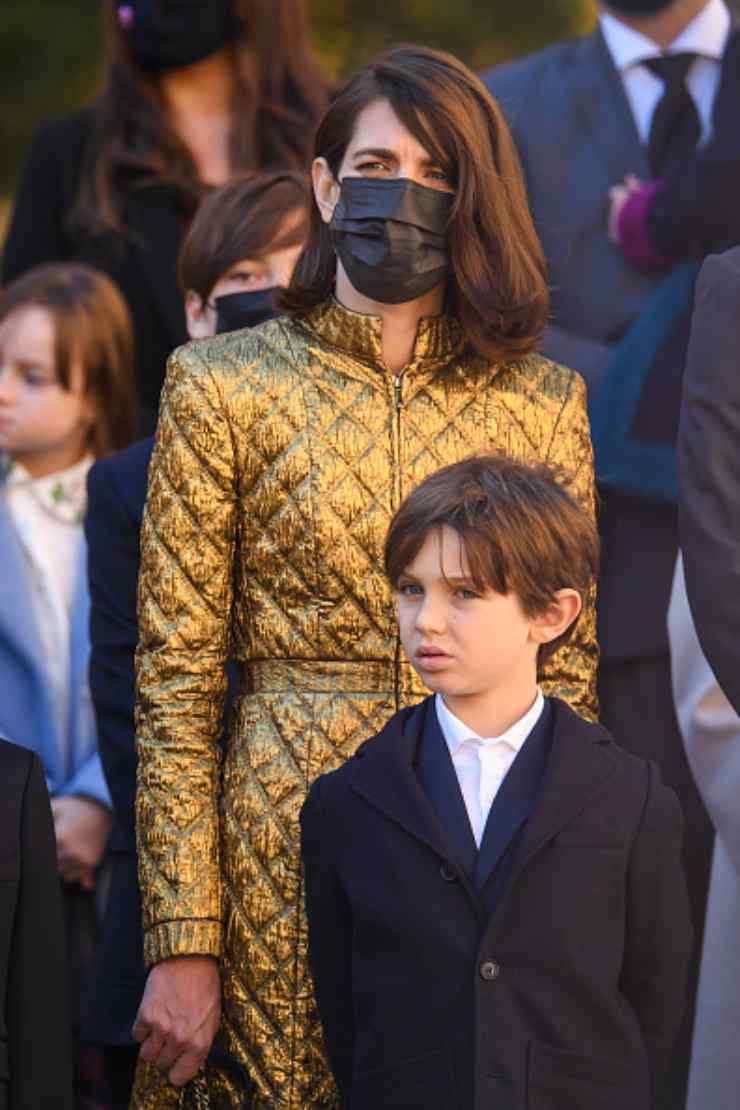 Charlotte Casiraghi in look trapuntato 