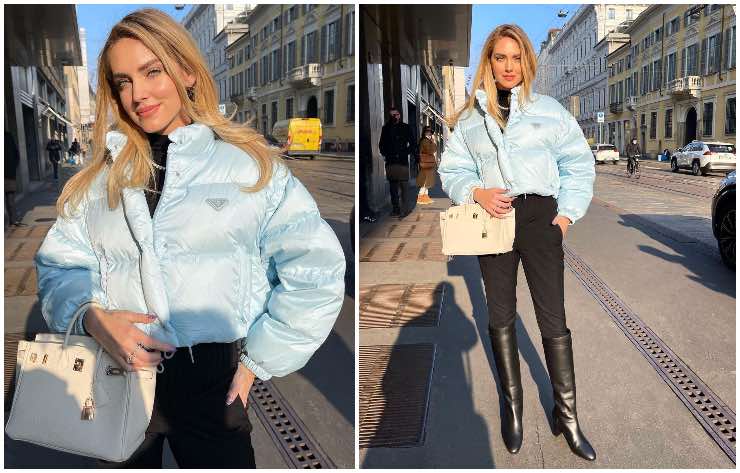 Chiara Ferragni piumino inverno 2022