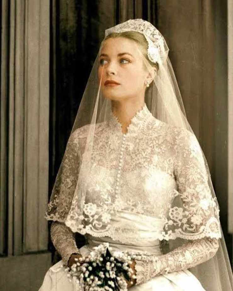 Grace Kelly in abito da sposa
