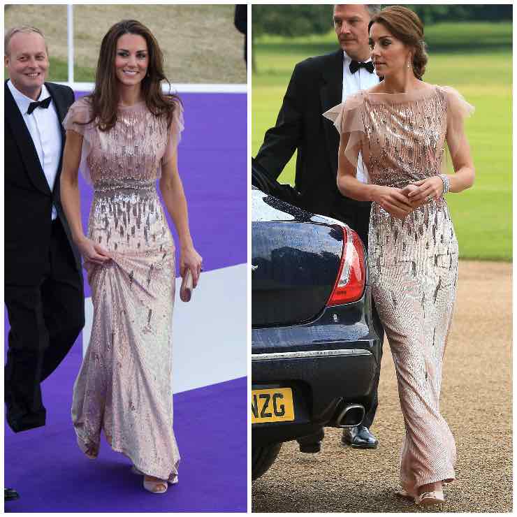 Kate Middleton abito lungo riciclato