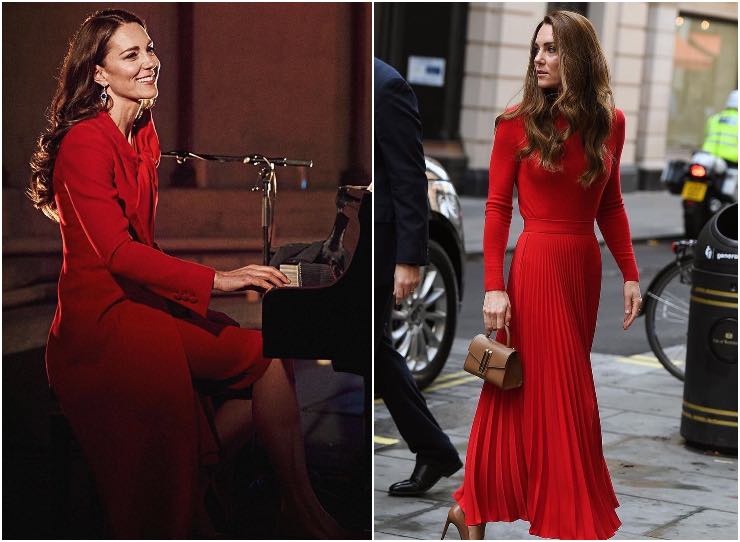 Kate Middleton messaggi vestito rossi